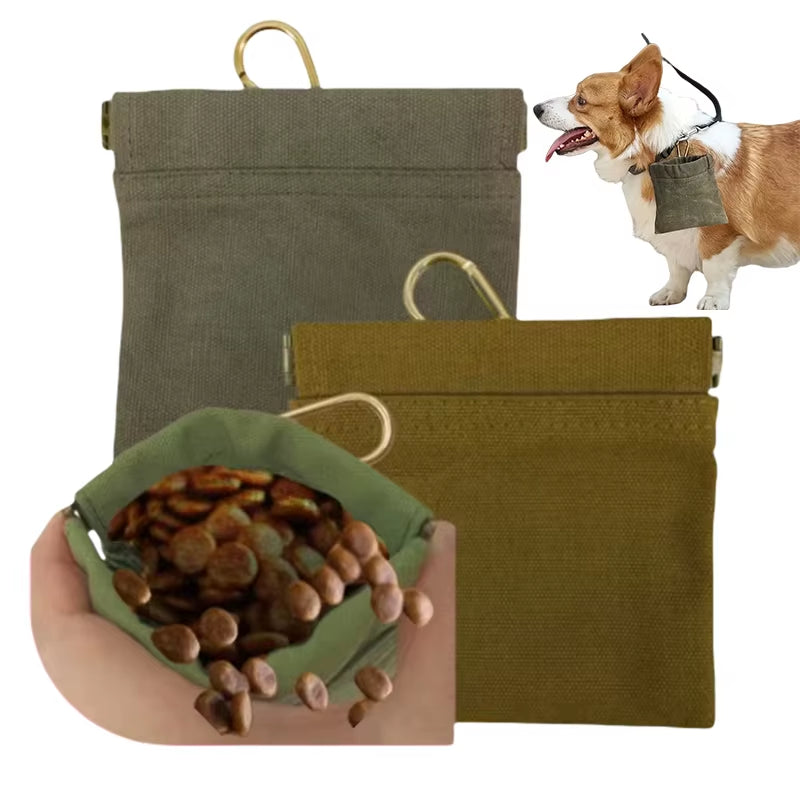 Dog Training Snack Bag Outdoor Travel Dog Food Storage Container Treat Pouch Portable Food Dispenser Bag Durable Pet Accessories