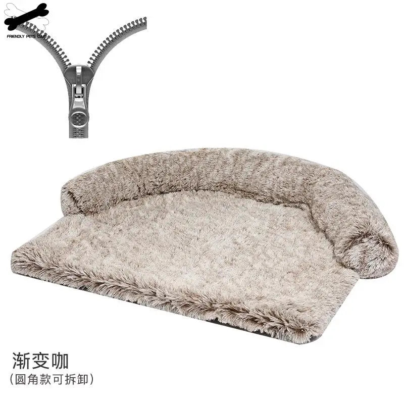 Soft Plush Dog Mat Sofa Pet Couch Mat for Dogs Plush Cushion Furniture Protector Pet Cover Removable Dog Blanket with Zipper