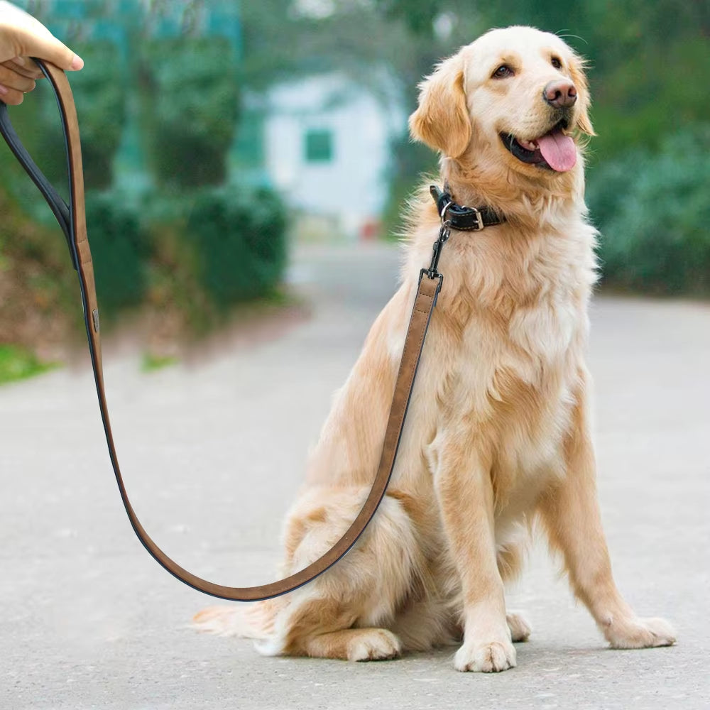 Dog Leash Harness Leather Lead Pet Dog Puppy Walking Running Leashes Training Rope Belt for Small Medium Large Dogs Pet Supplies