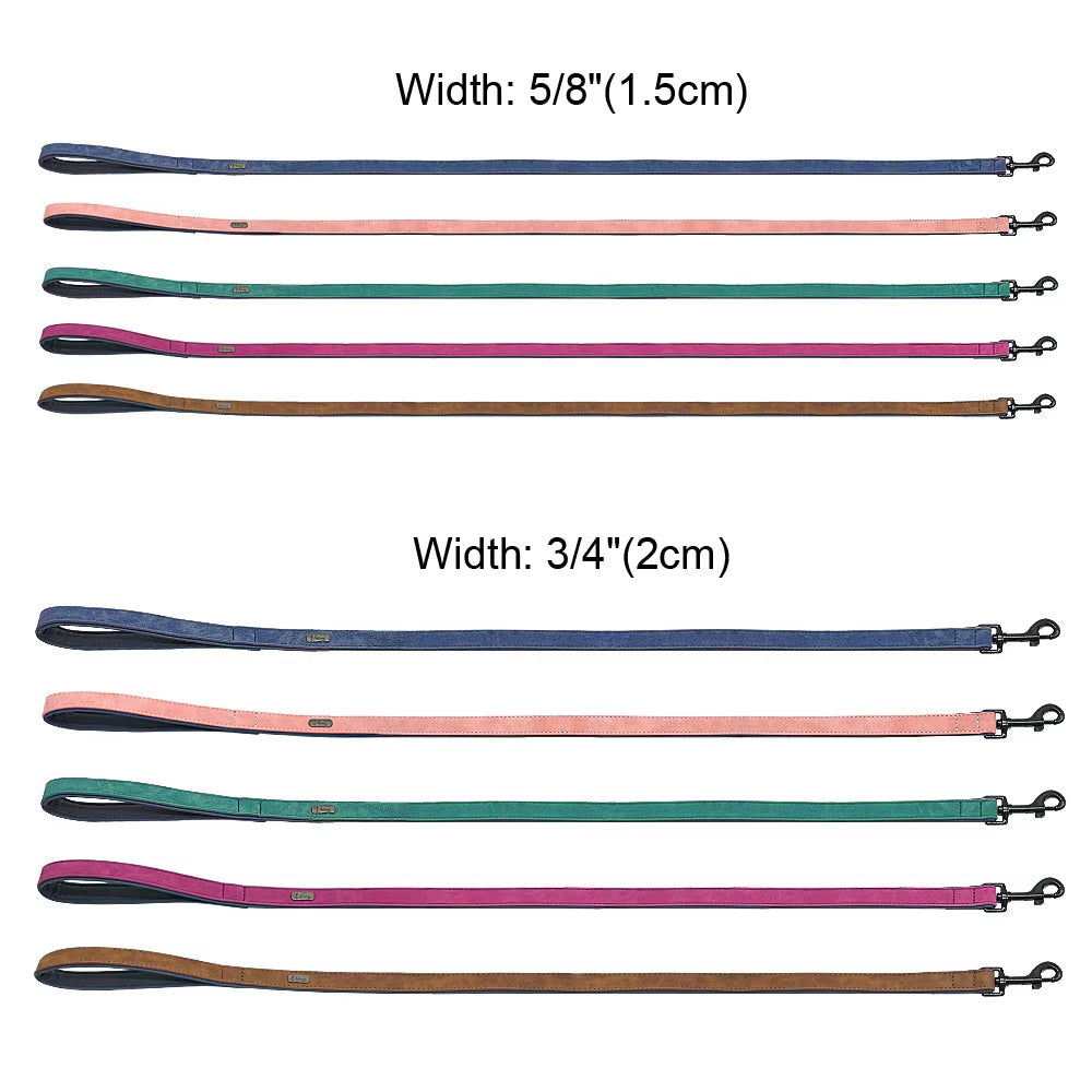 Dog Leash Harness Leather Lead Pet Dog Puppy Walking Running Leashes Training Rope Belt for Small Medium Large Dogs Pet Supplies