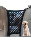 1Pc Keep Your Kids & Pets on the Road - Dog Car Net Barrier with Auto Mesh Organizer & Stretchable Storage Bag Dog Car Seat Car Seat Covers Dog Car Seat Cover Pet Car Seat