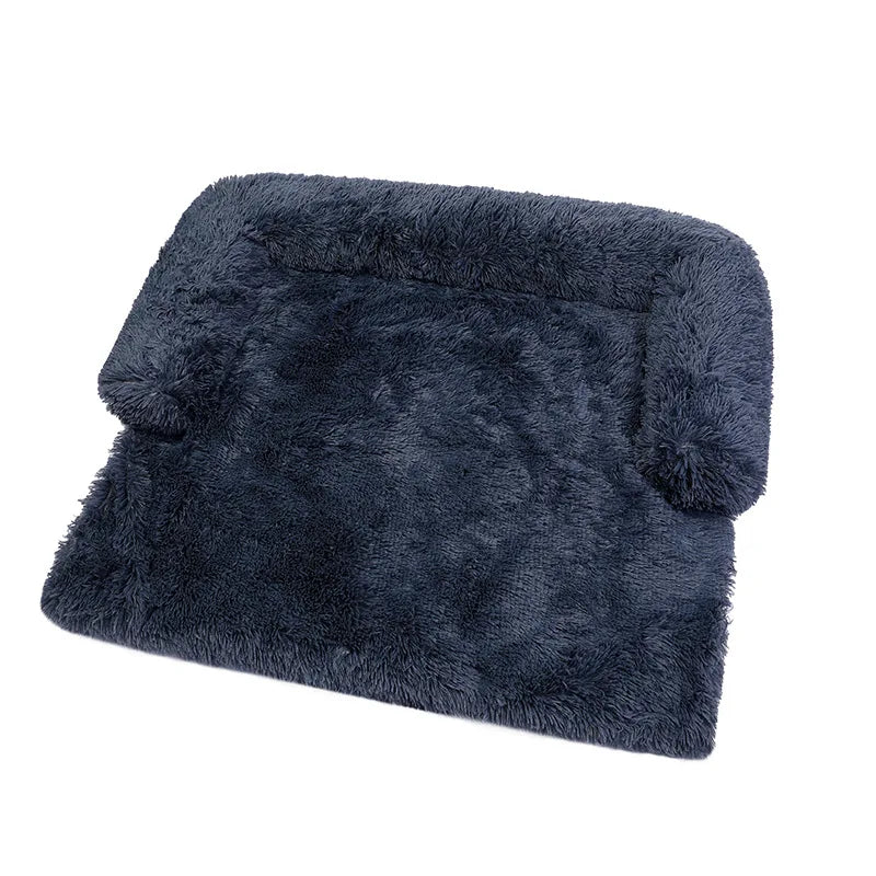 Soft Plush Dog Mat Sofa Pet Couch Mat for Dogs Plush Cushion Furniture Protector Pet Cover Removable Dog Blanket with Zipper