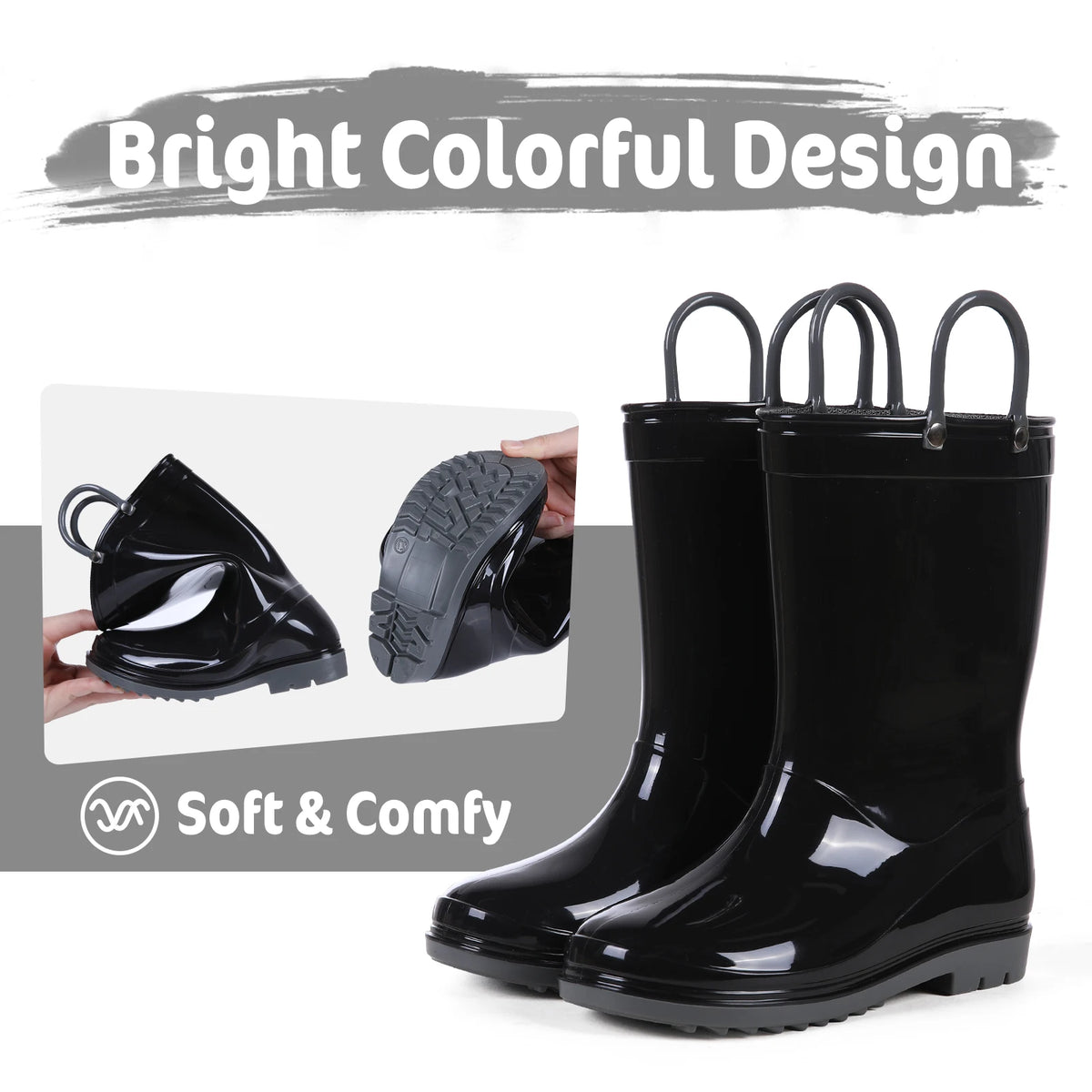 Rain Boots for Children Fashion Cute Rubber Boots Boys and Girls Waterproof Rain Boots Lovely Cartoon Kids Rain Boots