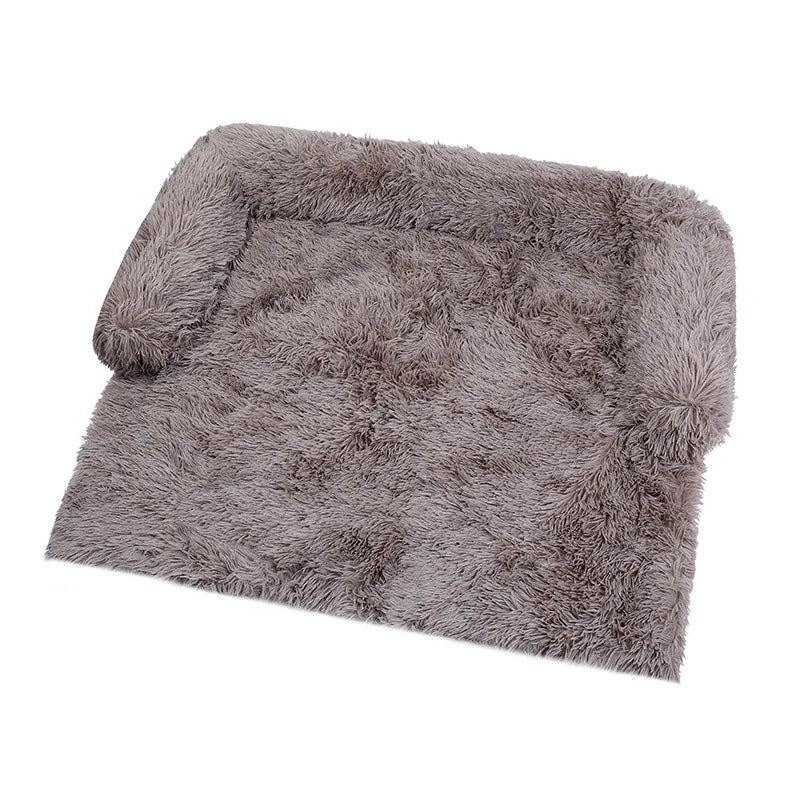 Soft Plush Dog Mat Sofa Pet Couch Mat for Dogs Plush Cushion Furniture Protector Pet Cover Removable Dog Blanket with Zipper
