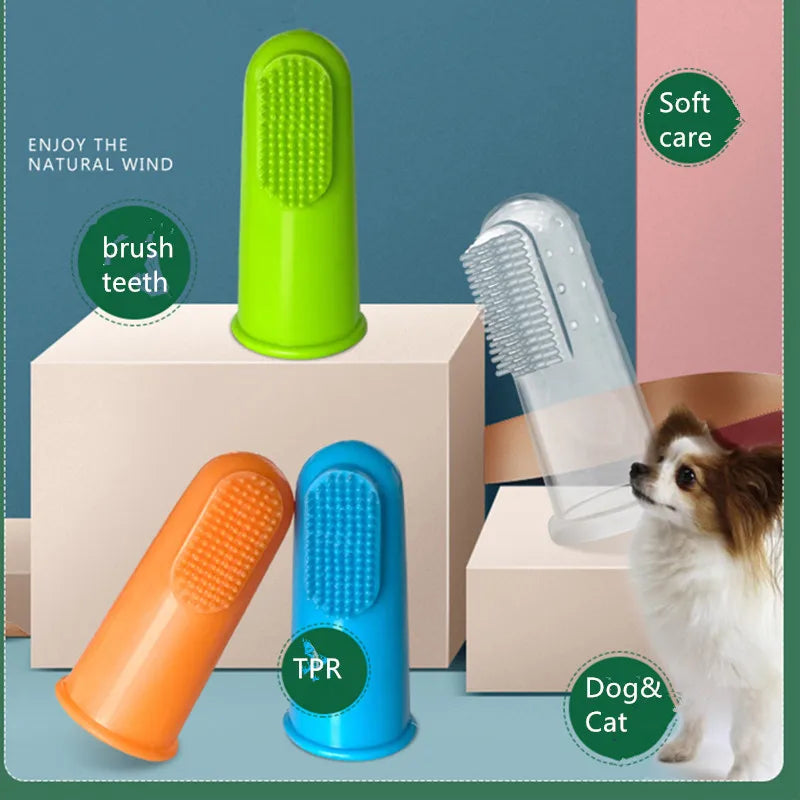 Silikon Finger-Zahnbürste für Haustiere