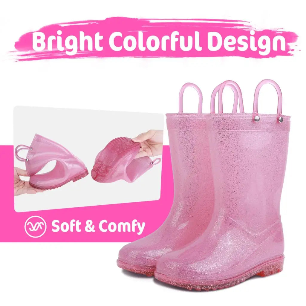 Rain Boots for Children Fashion Cute Rubber Boots Boys and Girls Waterproof Rain Boots Lovely Cartoon Kids Rain Boots