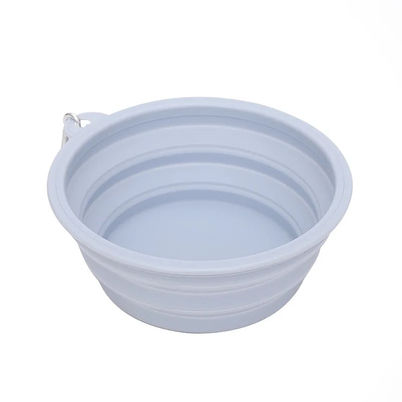 Dog Pet Folding Silicone Bowl Outdoor Travel Foldable Portable Cat Food Water Container Feeding Tray Bowl Pet Supplies