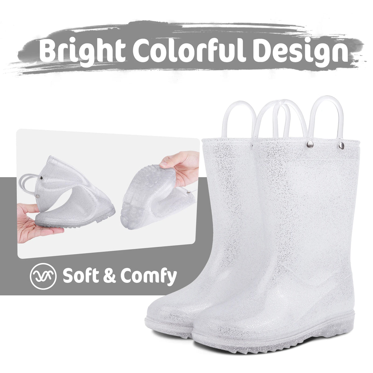 Rain Boots for Children Fashion Cute Rubber Boots Boys and Girls Waterproof Rain Boots Lovely Cartoon Kids Rain Boots