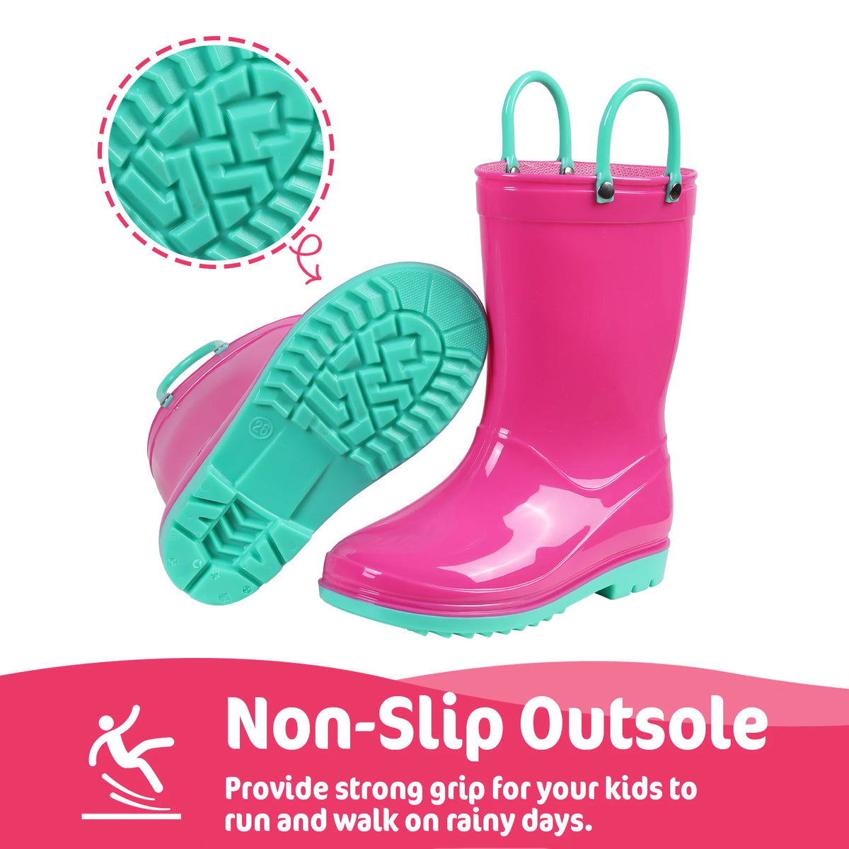 Rain Boots for Children Fashion Cute Rubber Boots Boys and Girls Waterproof Rain Boots Lovely Cartoon Kids Rain Boots