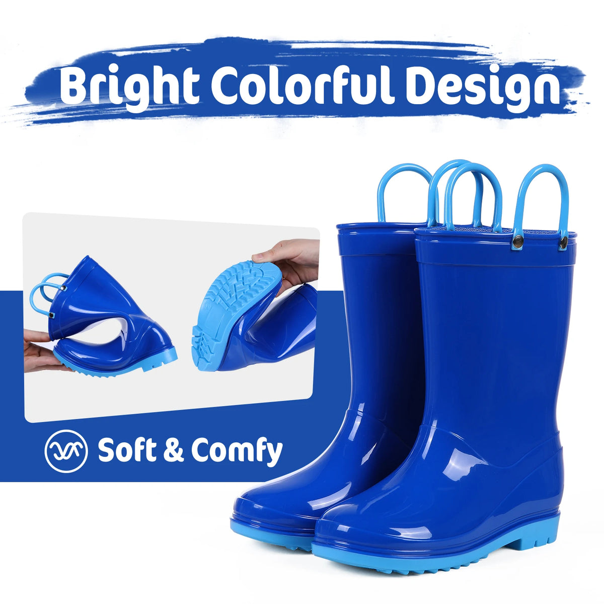 Rain Boots for Children Fashion Cute Rubber Boots Boys and Girls Waterproof Rain Boots Lovely Cartoon Kids Rain Boots