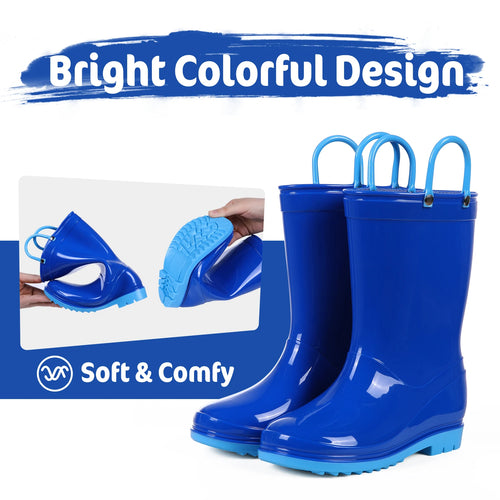 Rain Boots for Children Fashion Cute Rubber Boots Boys and Girls Waterproof Rain Boots Lovely Cartoon Kids Rain Boots