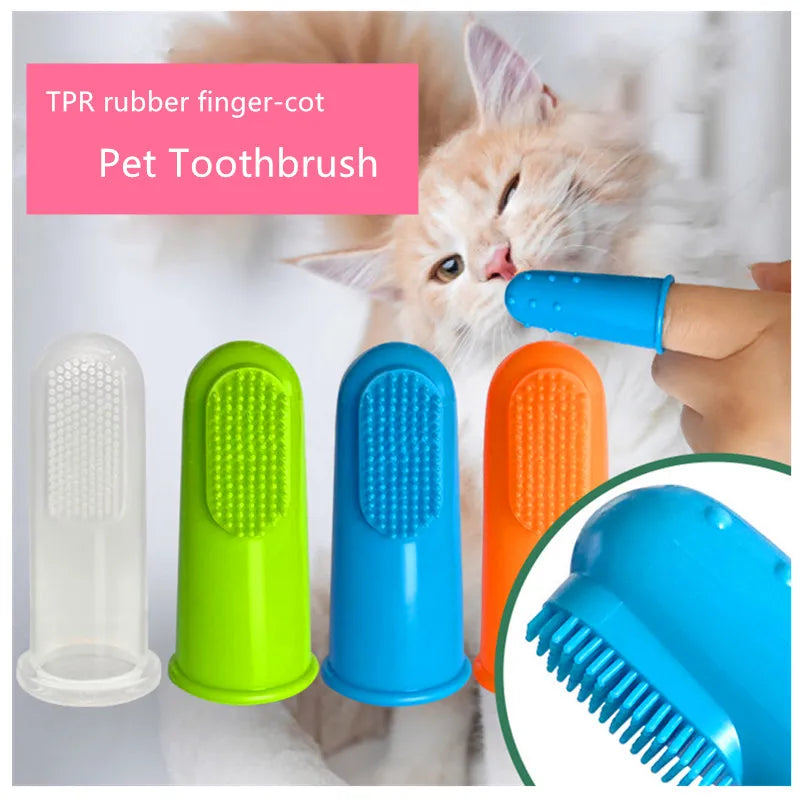 Pet Silicone Finger Cots Toothbrush Cats Dogs Brushing Dog Accessories Pet Teeth Oral Cleaning Products