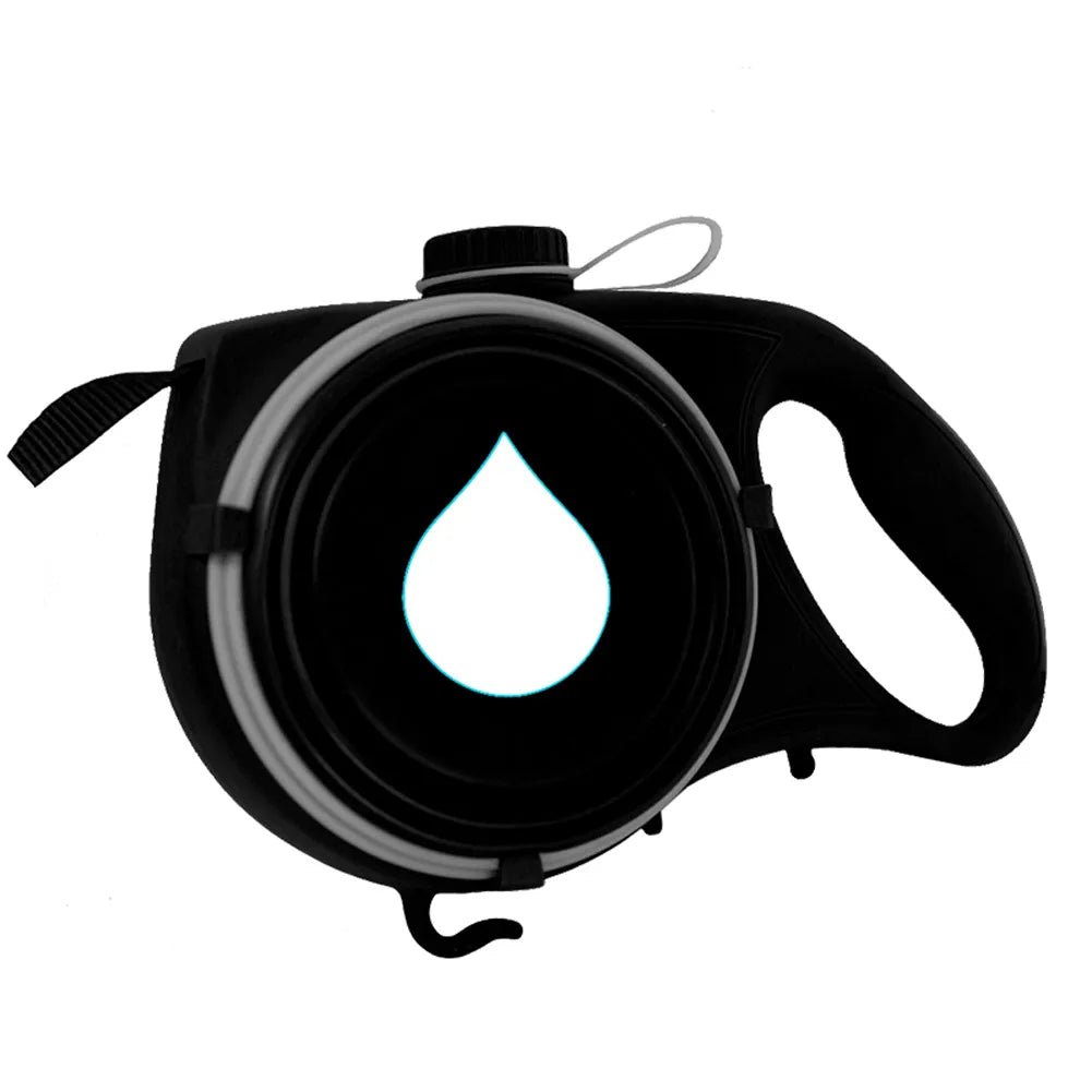 Multifunction Small Pet Dog Leash Rope for Big Dog Collar with Built-In Water Bottle Bowl Waste Bag Dispenser Dog Accessories