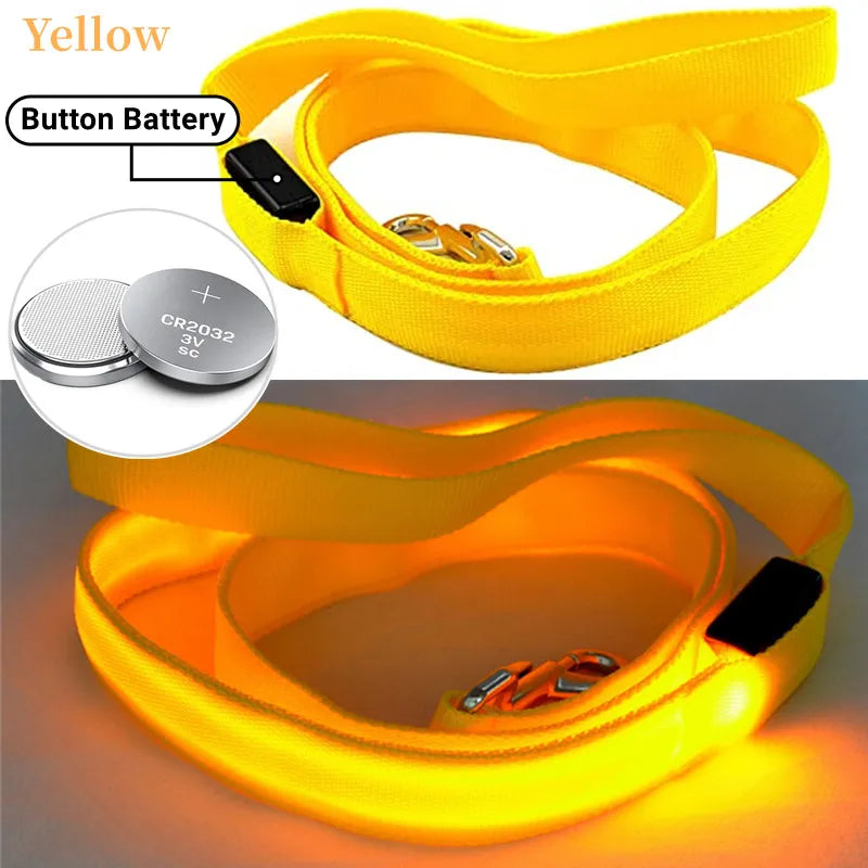 Led Pet Dog Leash Rope with Light Luminous Lead Leash USB Charging for Dog Safety Flashing Glowing Collar Harness Accessories