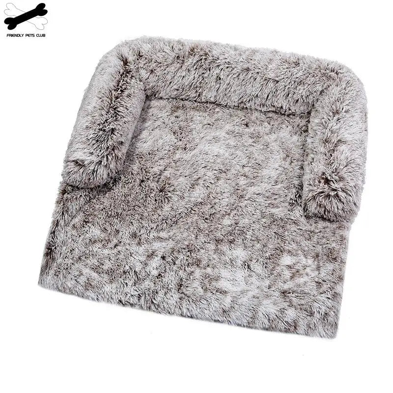 Soft Plush Dog Mat Sofa Pet Couch Mat for Dogs Plush Cushion Furniture Protector Pet Cover Removable Dog Blanket with Zipper