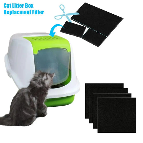 4/6Pcs Activated Carbon Filter for Pet Cat Litter Box Filter Cat Dog Kitten Deodorizing Filters Carbon Pack Deodorant